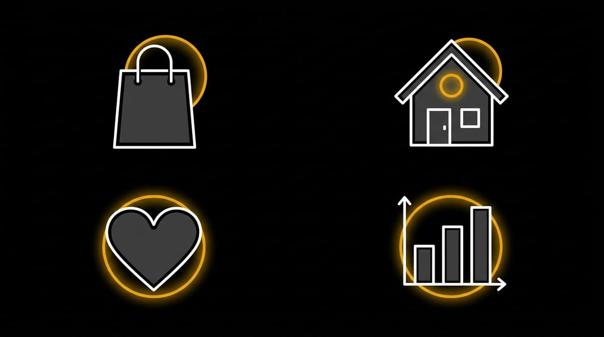 E-commerce, Healthcare, Finance, and Real Estate automation infographic